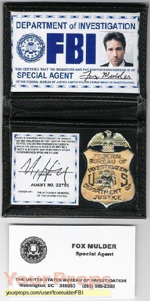 The X Files Fox Mulder's Credential Wallet w/badge, and Business
