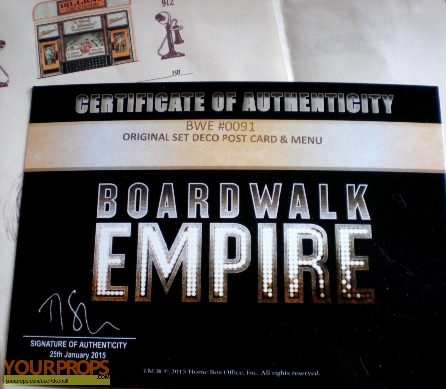 Boardwalk Empire original movie prop