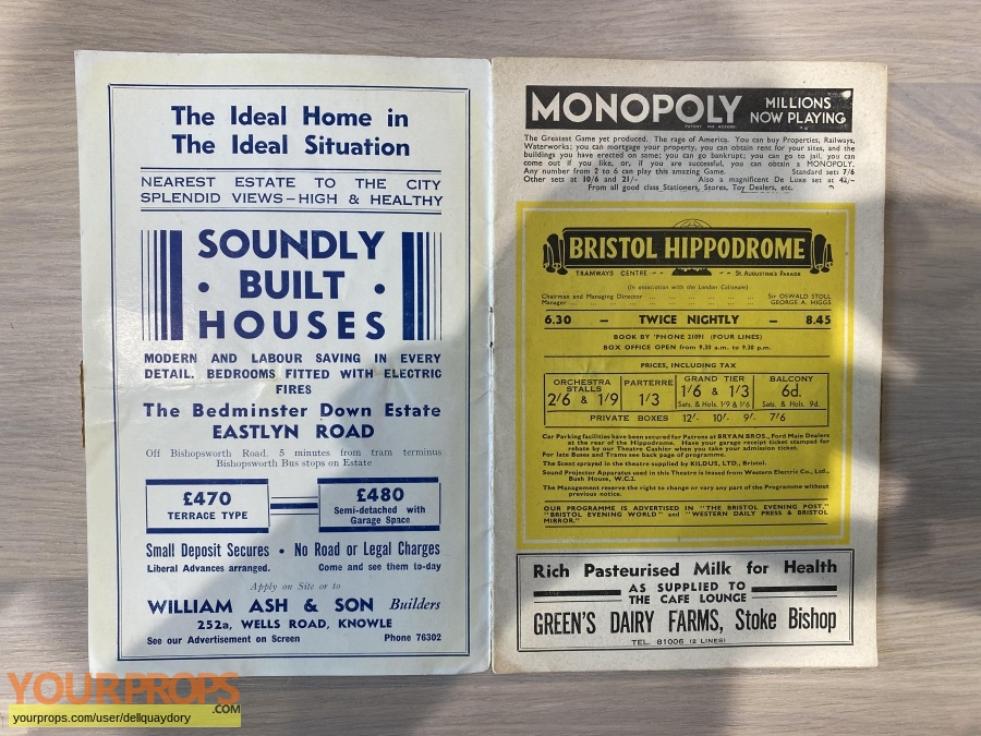 Bristol Hippodrome original production material