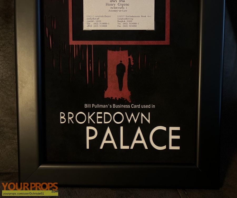 Brokedown Palace original movie prop