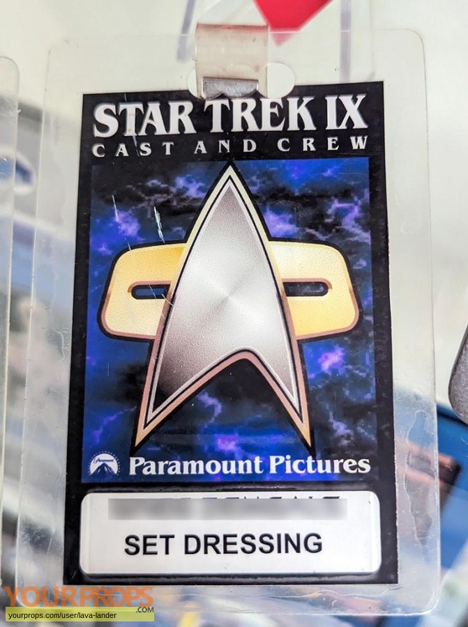 Star Trek  Insurrection original film-crew items