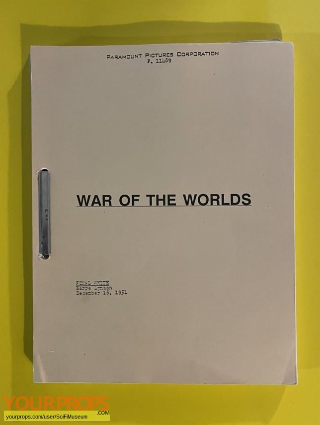 War of the Worlds original production material