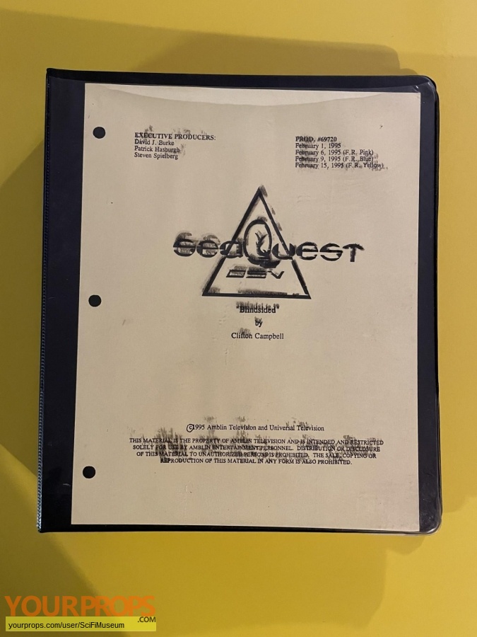 SeaQuest DSV original production material