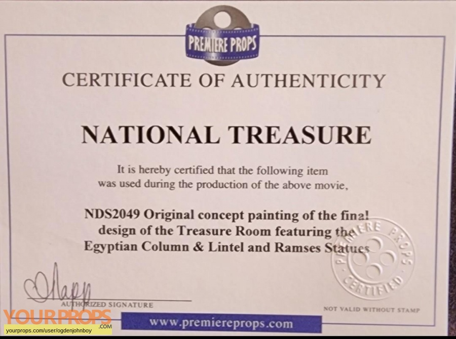 National Treasure original production artwork