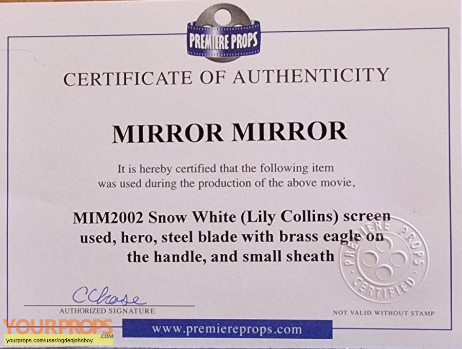 Mirror Mirror original movie prop