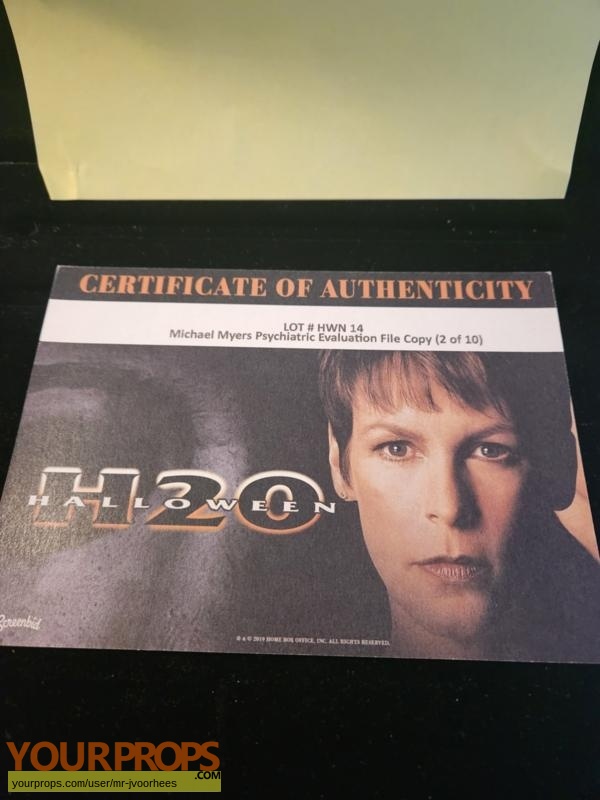 Halloween H20  20 Years Later original movie prop