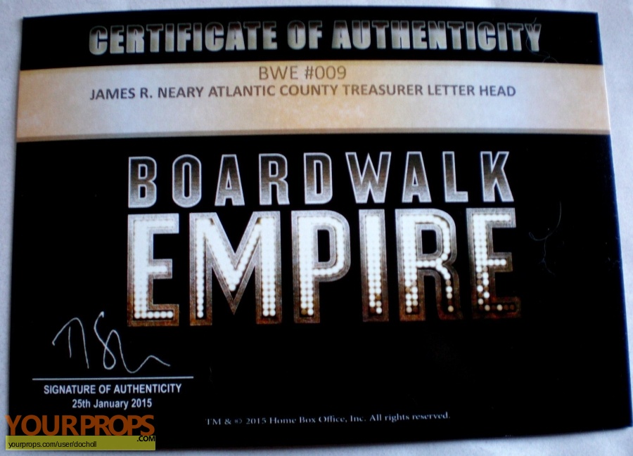 Boardwalk Empire original movie prop