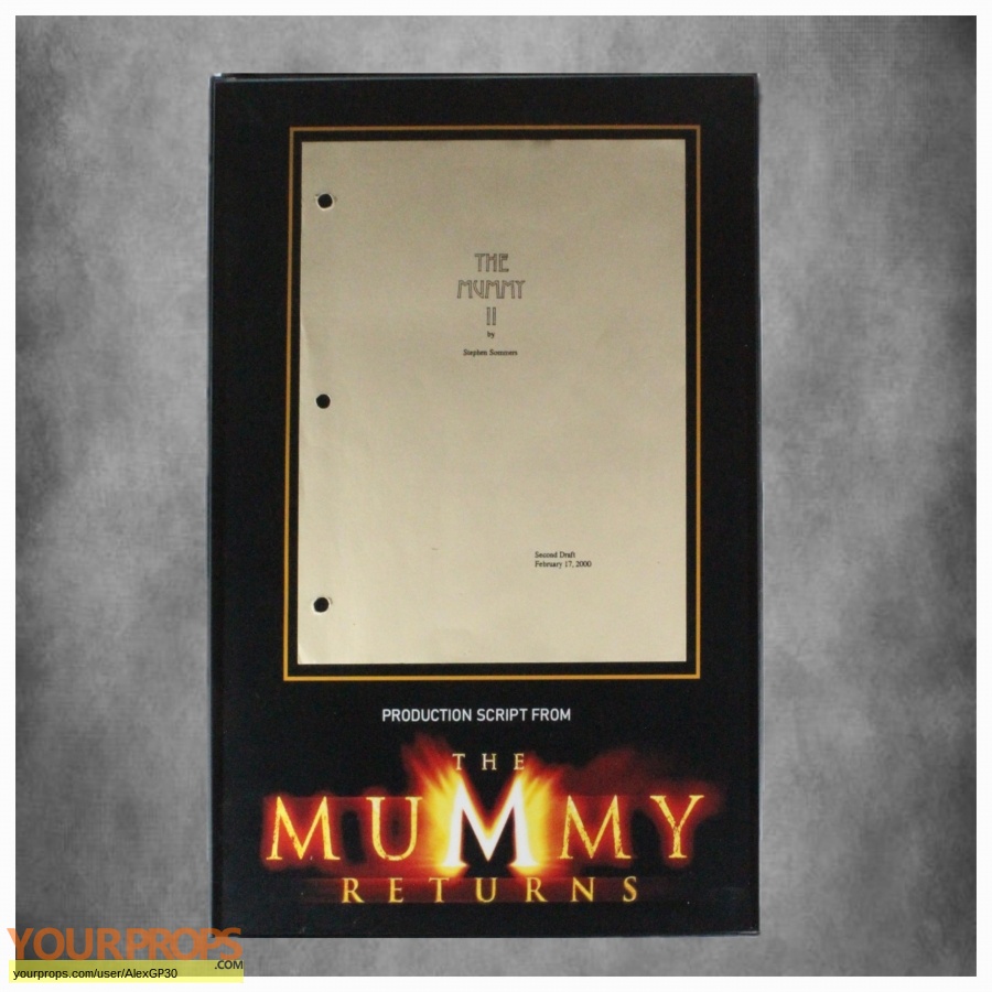 The Mummy Returns original production material