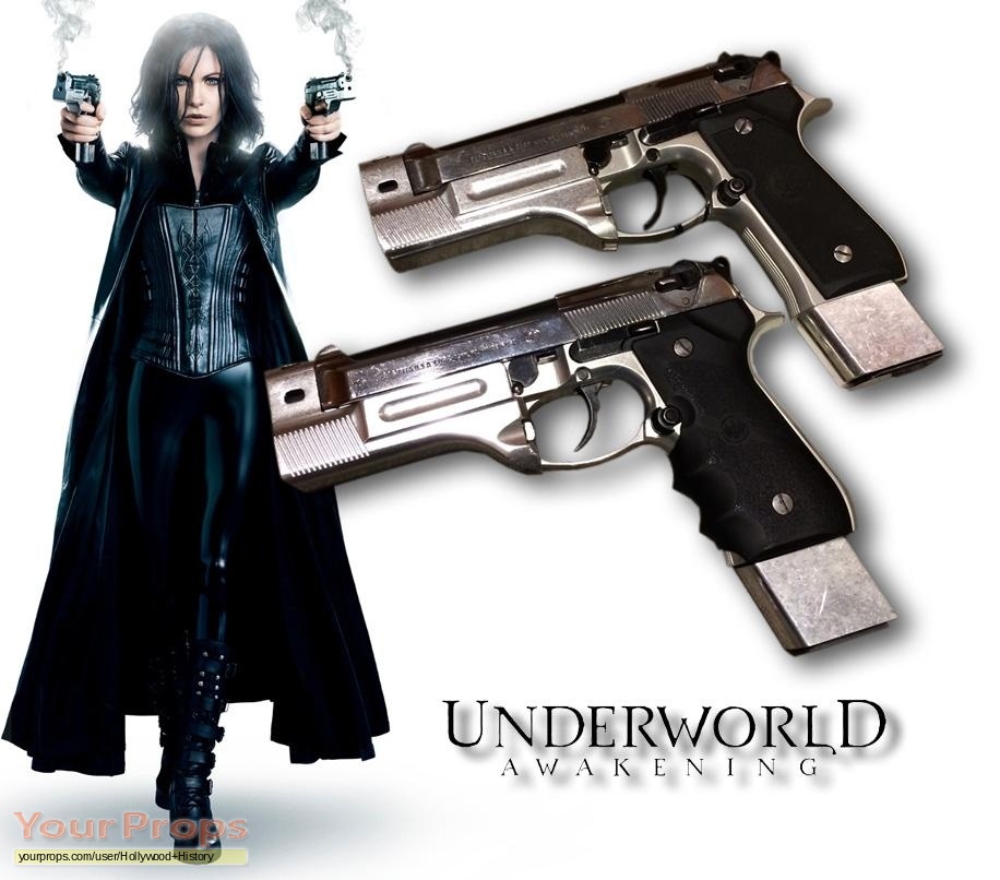 CronoArms Vampire Underworld Awakening Selene Custom Beretta M9 Full Auto  Kate Beckinsale Chrome Airsoft Sidearm WE-TECH M9