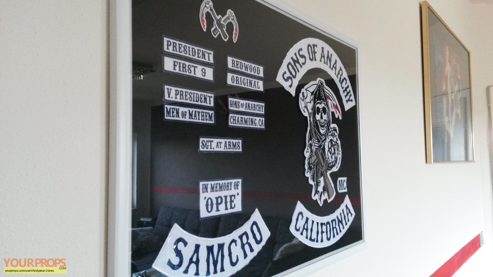 Sons Of Anarchy Samcro Cut Patches Full Set Replica Tv Series Prop