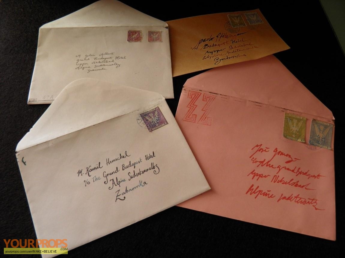 The Grand Budapest Hotel Addressed envelopes replica movie prop