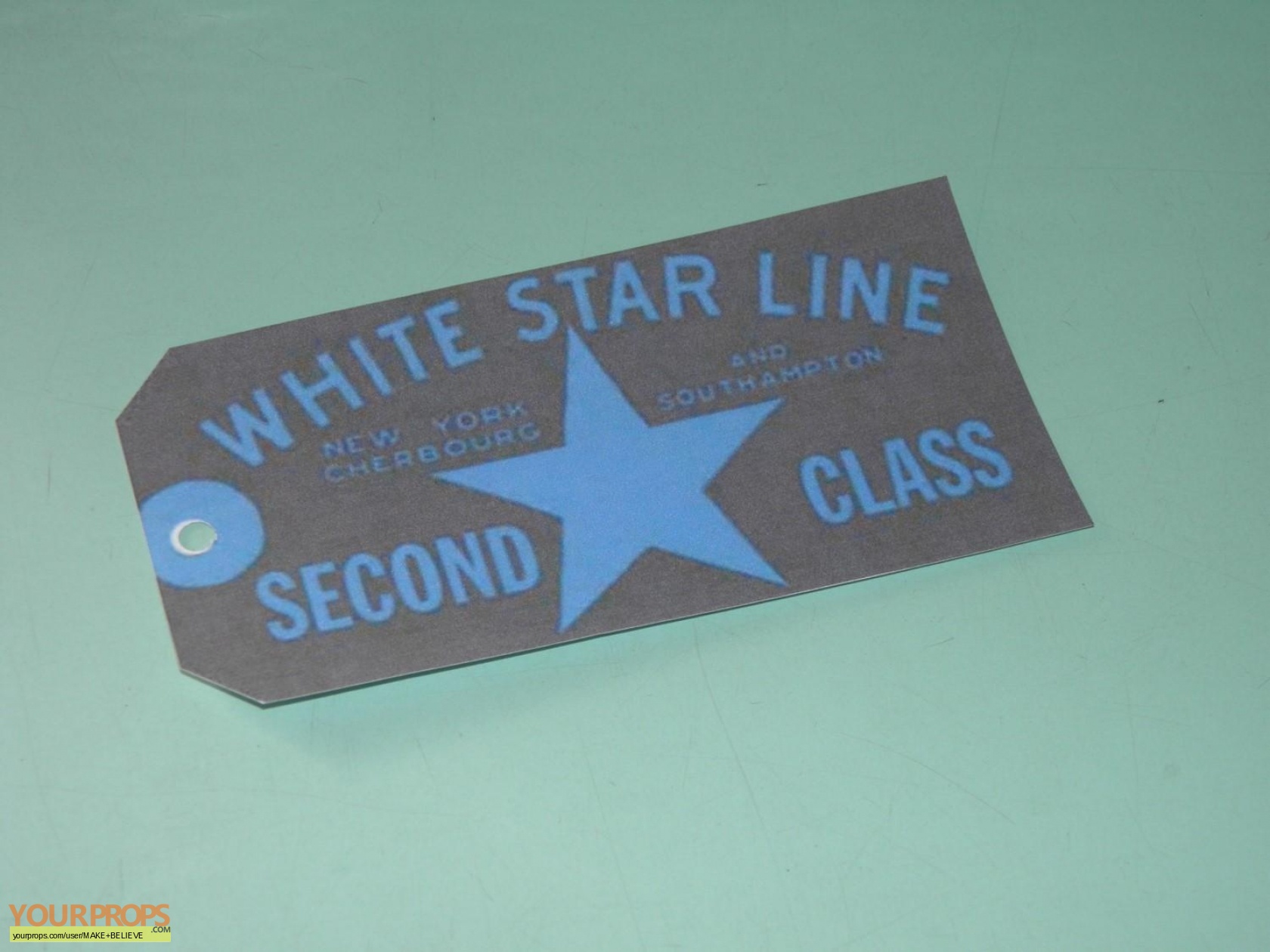 White Star Line Second Class Luggage Tag