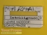 Intelligence original film-crew items