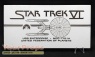 Star Trek VI  The Undiscovered Country original film-crew items